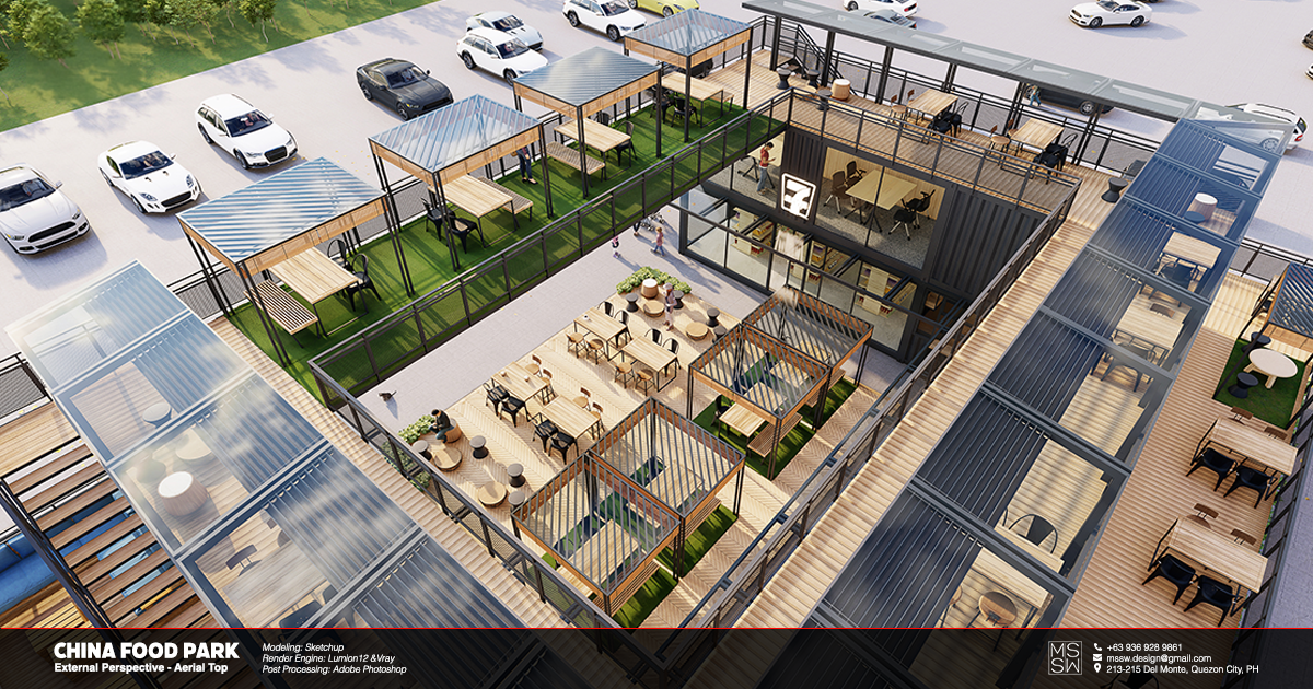 China Food ParkExternal Perspective - Aerial Top